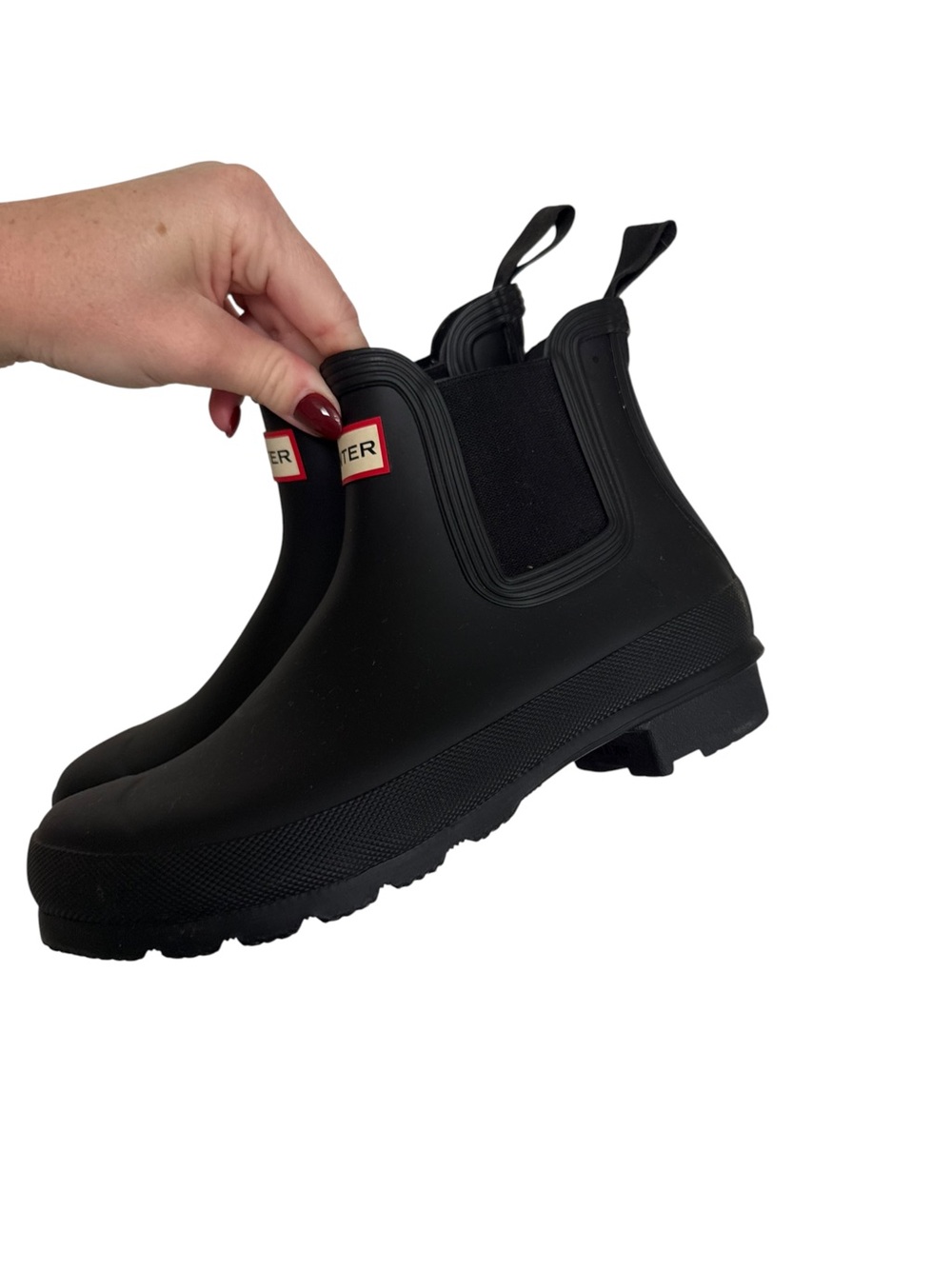 Hunter Black Chelsea Short Rain Booties